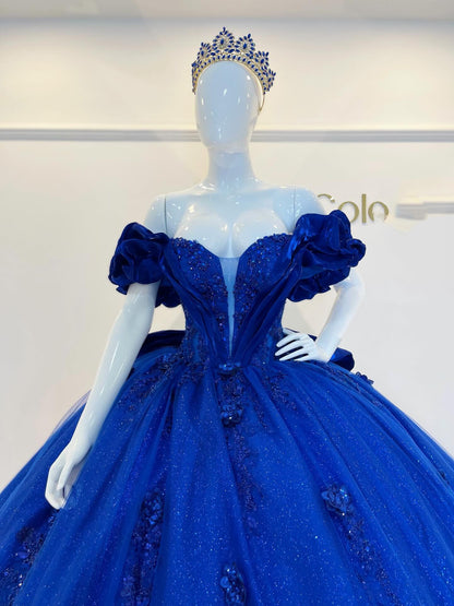 Ball Gown Tulle Lace Quinceanera Dresses Princess Sweet 15 Birthday Party Gowns HE1385