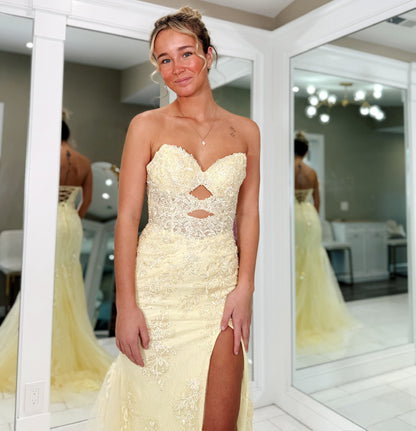 Vestido de noche largo de sirena con un hombro descubierto y lentejuelas brillantes, HE370