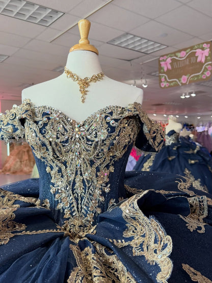 Ball Gown Princess Lace Appliqued Quinceanera Dresses Sweet 16 Birthday Photoshoot Gown HE1306