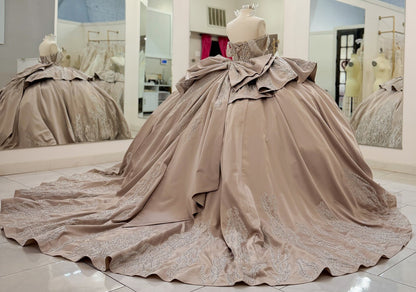 Vestidos de quinceañera con hombros descubiertos, tul princesa, apliques, vestidos de quinceañera HE530