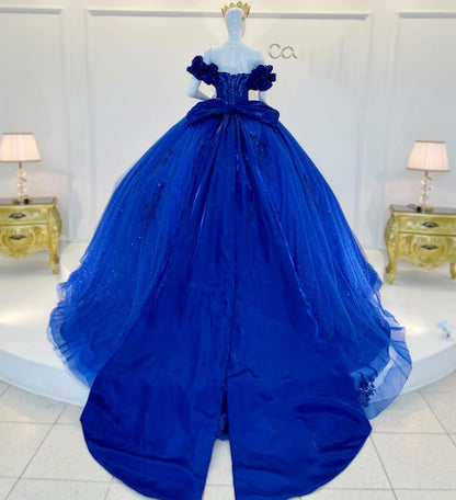 Ball Gown Tulle Lace Quinceanera Dresses Princess Sweet 15 Birthday Party Gowns HE1385