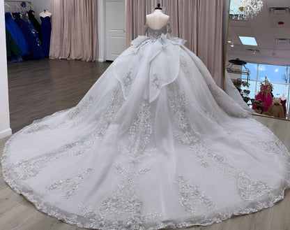 Off Shoulder Crystal Beaded Quinceanera Dresses Princess Corset Sweet 15 Party Gown HE1302