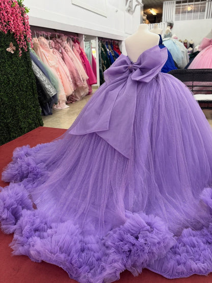 Ball Gown Tulle Corset Sweet 15 Quinceanera Dresses Off Shoulder Birthday Party Dress HE1221