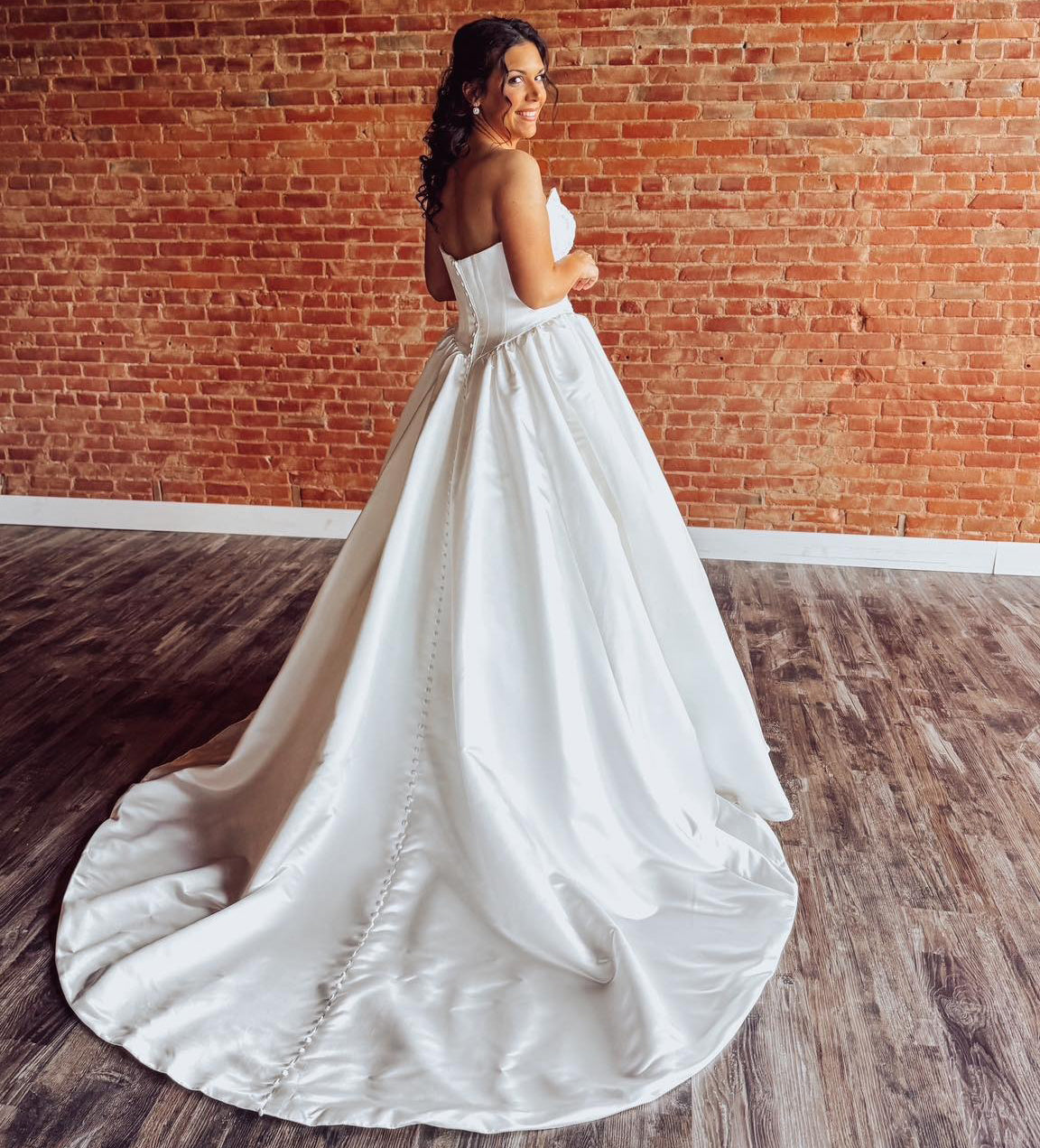 Strapless Satin Bride Wedding Dresses A Line Sweetheart Corset Wedding Hebebridal Strapless Satin Bride Wedding Dresses A Line Sweetheart Corset Wedding Hebebridal