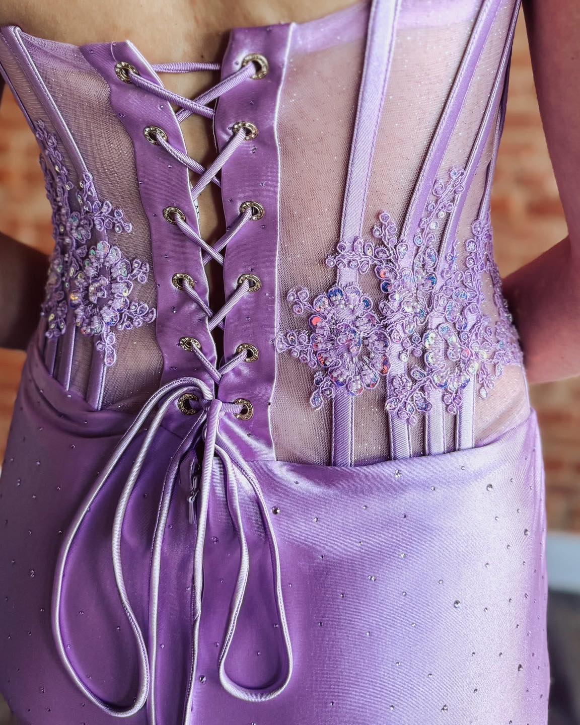 Satin Lace Corset Mermaid Strapless Long Prom Dresses for Women HE1476