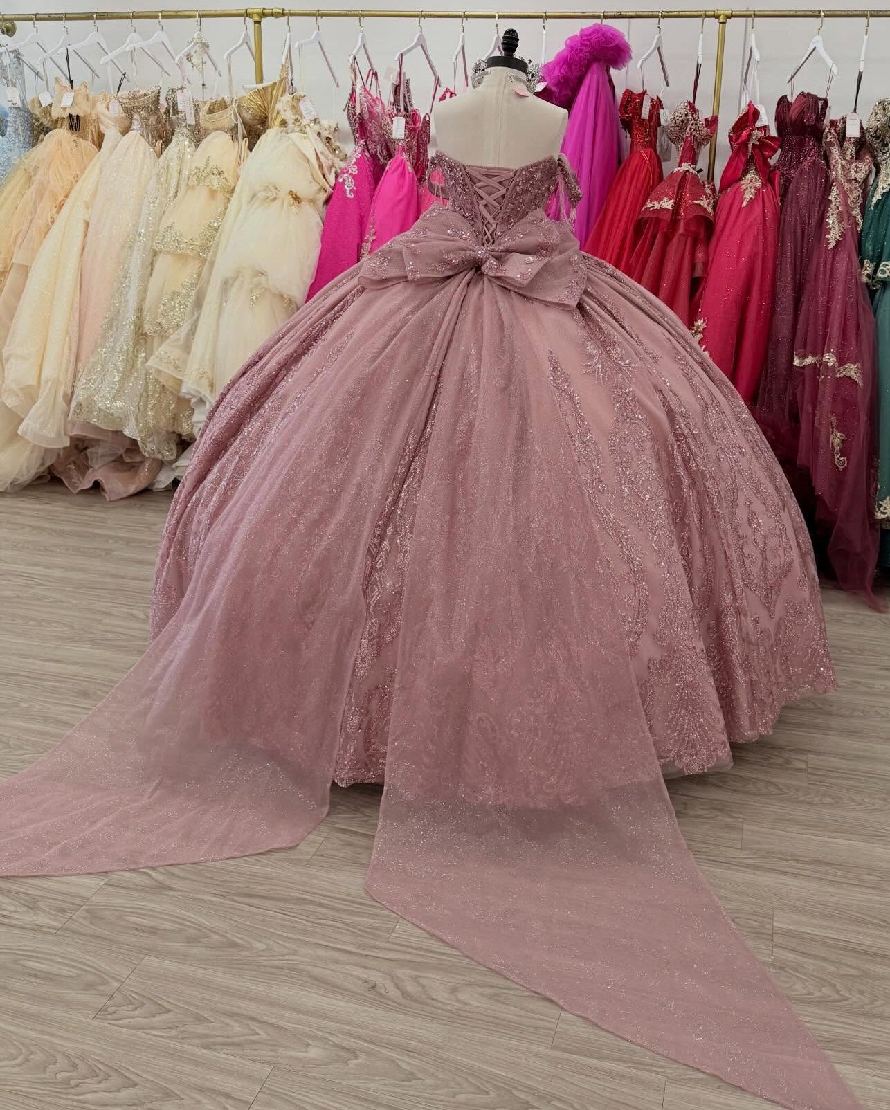 Princess Off Shoulder Tulle Beaded Quinceanera Dresses Sweet 15 Birthday Party Gown HE1290
