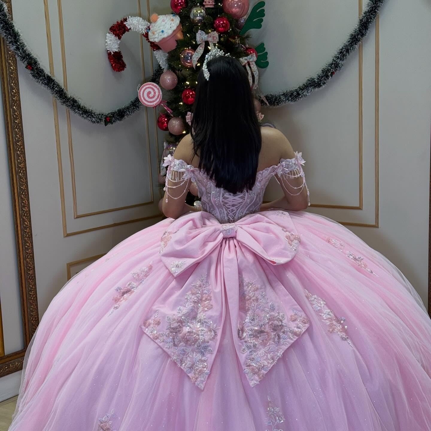 Off Shoulder Princess Sweet 16 Quinceanera Dresses Pink Corset Birthday Party Gowns HE1262