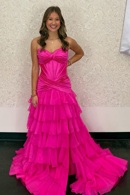 Vestido de noche largo de sirena con un hombro descubierto y lentejuelas brillantes, HE370