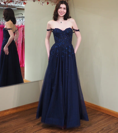Vestido de noche largo de sirena con un hombro descubierto y lentejuelas brillantes, HE370