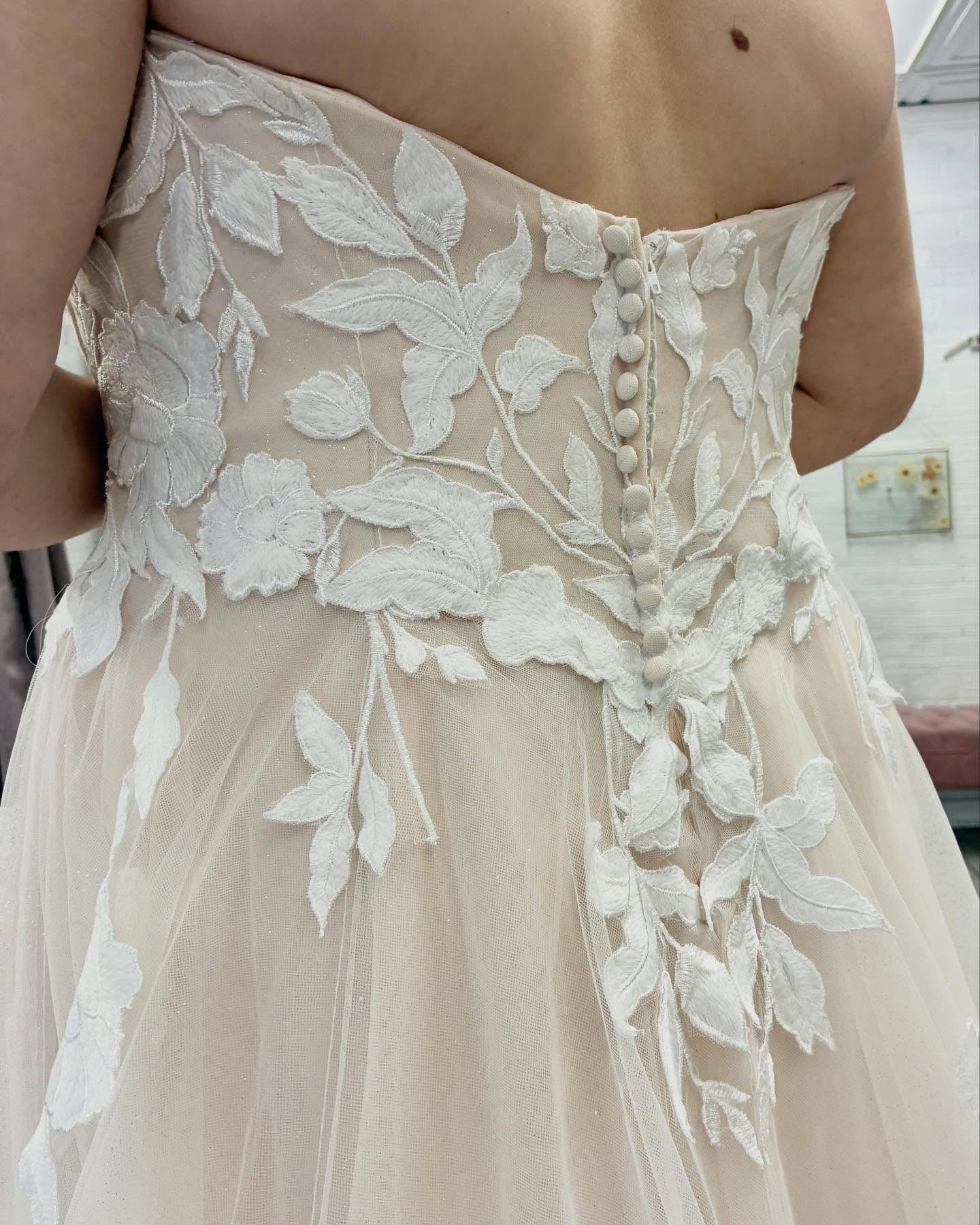 Plus Size Tulle Lace Appliqued Boho Wedding Dresses for Bride A Line Wedding Gowns HE1447