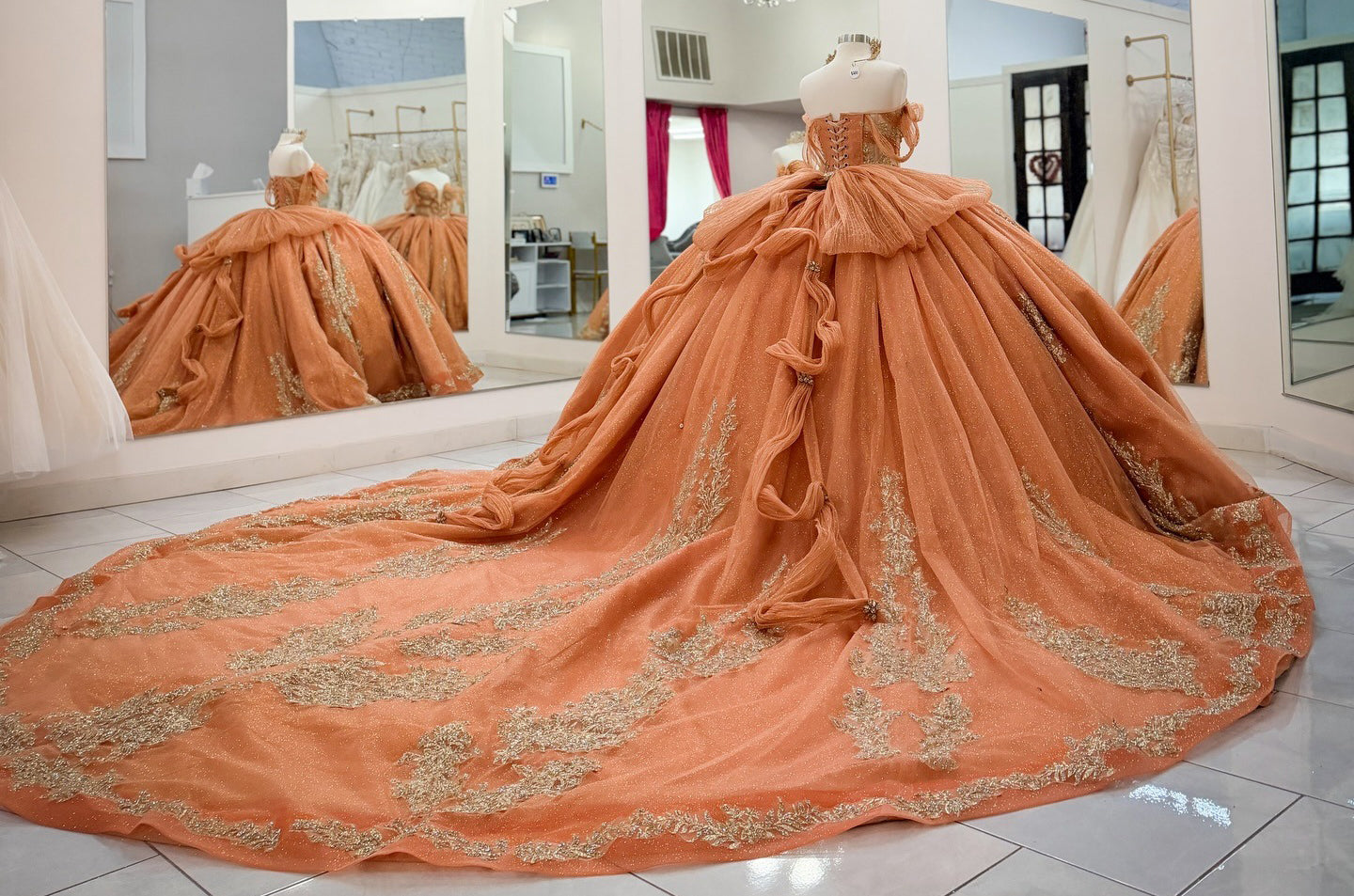 Vestidos de quinceañera con hombros descubiertos, tul princesa, apliques, vestidos de quinceañera HE530