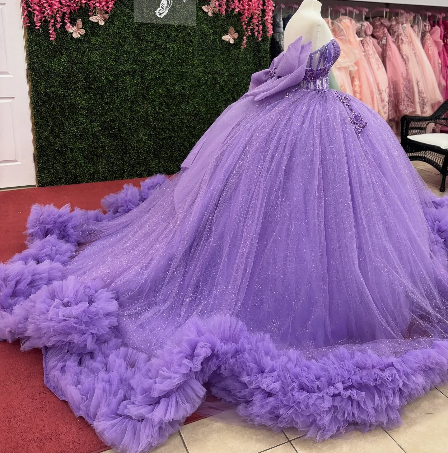 Ball Gown Tulle Corset Sweet 15 Quinceanera Dresses Off Shoulder Birthday Party Dress HE1221