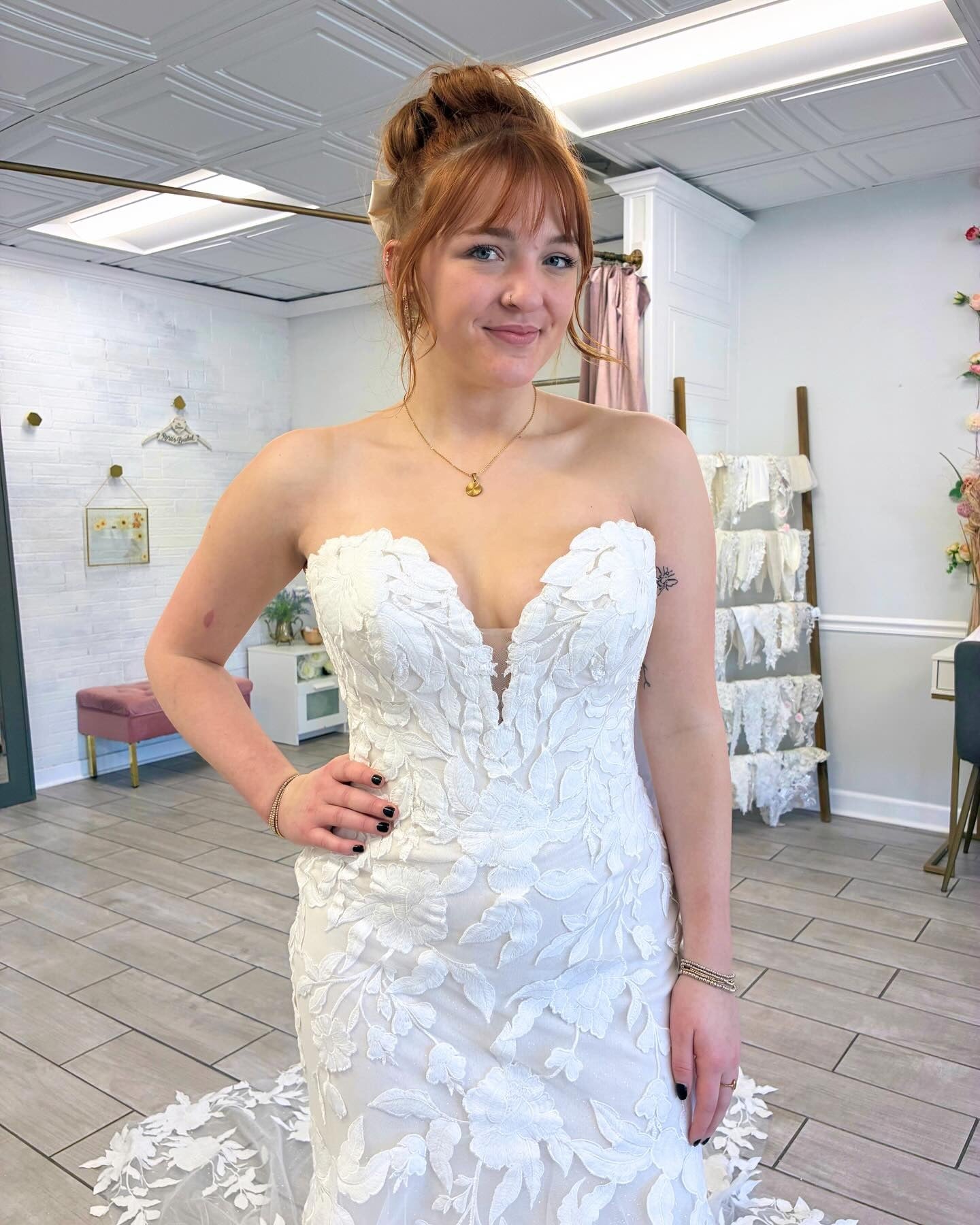 Mermaid Tulle Lace Appliqued Wedding Dresses Boho Sweetheart Bridal Wedding Gown HE1435